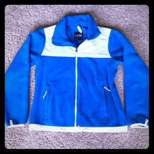 Women’s North Face Blue & White Denali Jacket Sm